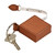 2" Caramel Brown Leatherette Key Chain Tape Measure