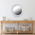 20" Silver Contemporary Fluted Round Mirror Wall Decor