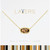 0.75" Gold Pendant Stone Gold-Flecked Necklace