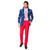 Red and Blue Patriotic Themed Men's Adult Americana Suit - US48