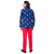 Red and Blue Patriotic Themed Men's Adult Americana Suit - US48