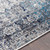 2.5' x 7.25' Persian Style Gray and Teal Blue Rectangular Area Throw Rug Runner