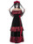 42" Black and Red Day of the Dead Bride Women Adult Halloween Costume - X2
