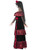 42" Black and Red Day of the Dead Bride Women Adult Halloween Costume - X2