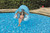 Inflatable Blue Swimming Pool Lounge Chair with Shade Canopy, 40.5-Inch