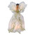12" Lighted White and Gold African American Angel with Wings Christmas Tree Topper - Clear Lights - 33752039