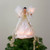 12" Lighted White and Gold African American Angel with Wings Christmas Tree Topper - Clear Lights - 33752039