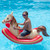86" Brown and Red Hobby Horse Rocker Inflatable Swimming Pool Ride-On Float