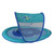 36" Inflatable Shades of Blue and Green Swimming Pool Baby Spring Float with Sun Canopy