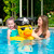 22" Yellow Pirate Duck Swimming Pool Inner Tube Float