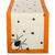 72" White and Orange Stars Printed Halloween Rectangular Table Runner
