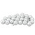 24ct White 2-Finish Glass Christmas Ball Ornaments 1" (25mm)