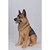 21" Brown and Black Large Sitting German Shepherd Outdoor Figurine Statue