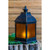 20" Black and Gold Battery Operated LED Flame Lantern