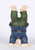 9.75" Green and Red Gnome Performing Aerobics Garden Statue