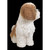 11" Brown and White Sitting Shih Tzu Puppy Outdoor Garden Statue