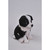 6.75" White and Black Border Collie Puppy Figurine