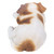 7.75" White and Brown Puppy Sleeping Outdoor Garden Figurine