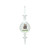 12.5" White Caroling Family Inside of Glass Pendant Christmas Finial Ornament