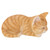 7" Orange and White Tabby Kitten Sleeping Figurine