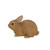 9.5" Beige and White Sitting Rabbit Figurine Statue