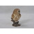 6" Brown and Beige Small Owl on Stump Figurine Statue