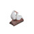 8.5" White and Orange Two Doves on a Log Outdoor Statue