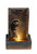 14" Black and Brown Antique Buddha Water Fall LED Fountain