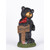 18.5" Black and Brown Bear Holding "Welcome" Sign Statue