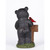 18.5" Black and Brown Bear Holding "Welcome" Sign Statue