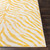 7.8' x 10.25' Animal Print Mustard Yellow and Beige Rectangular Area Throw Rug
