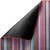 53" x 59" Red and Multicolored Striped Plaid Roll-Up Travel Blanket