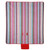 53" x 59" Red and Multicolored Striped Plaid Roll-Up Travel Blanket