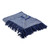 60" Navy Blue Striped Rectangular Cotton Throw