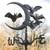 Black Crescent Moon Vampire Bats Garden Weathervane 60"