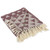 Purple and Beige Rectangular Throw Blanket with Triangle Design 50" x 60"