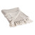 60" Beige Rectangular Diamond Patterned Cotton Throw