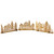 3 Piece Metal Stand-up Winter Village Mantel Scene
