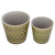 Set of 2 Green Geometric Patterned Planters 6.5"