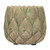 3.5" Green and Brown Weathered Artichoke Planter