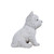 12" White and Black Sitting Terrier Dog Figurine Statue