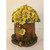 8.5" Brown and Yellow House with Floral Roof Solar Light