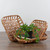Set of 3 Brown Square Lattice Tobacco Table Top Baskets