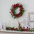 Red Berries and Two Tone Leaves Artificial Christmas Wreath - 20 inch, Unllit