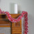 12' x 4" Shiny Red and Snowblush Wide Cut Tinsel Christmas Garland - Unlit