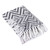 60" Black and White Rectangular Chevron Cotton Throw