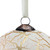 4.5" Gold and Cream Accented Crackle Finish Glass Christmas Onion Ornament