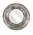 34.5" Pale Gray Round Decorative Shiny Metallic Finish Framed Concave Mirror