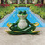 12" Meditating Pose Zen Frog Outdoor Garden Statue
