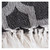 60" Black and White Rectangular Lattice Cotton Throw